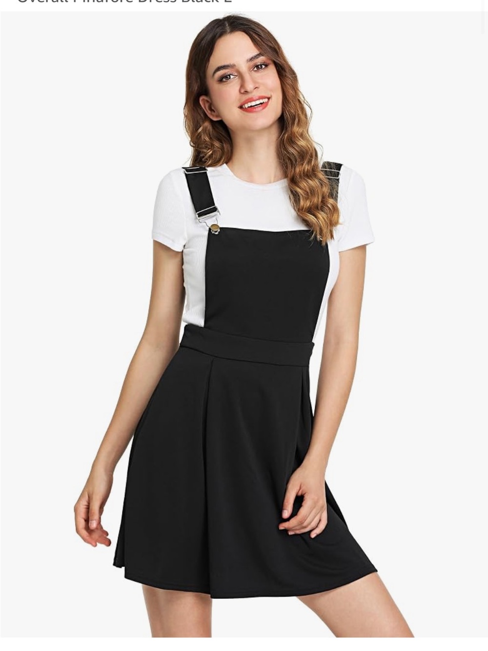 Romwe Black Apron Dress